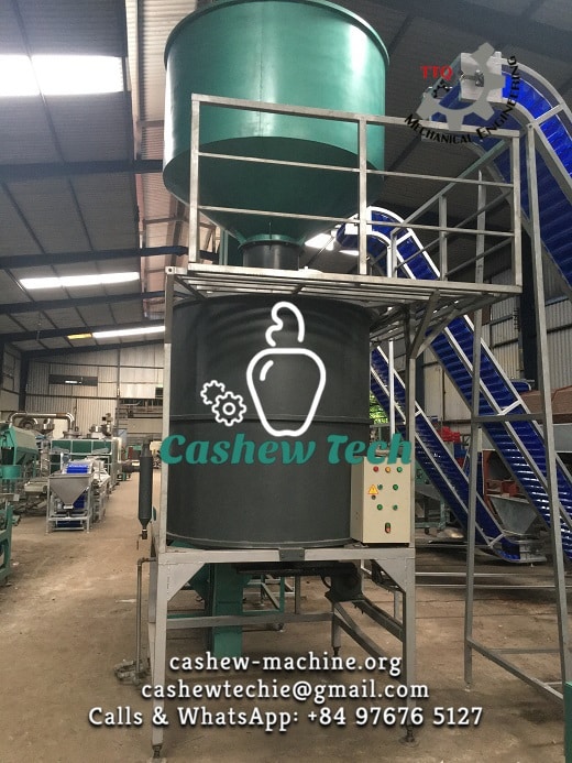 Cashew nut steaming machine
